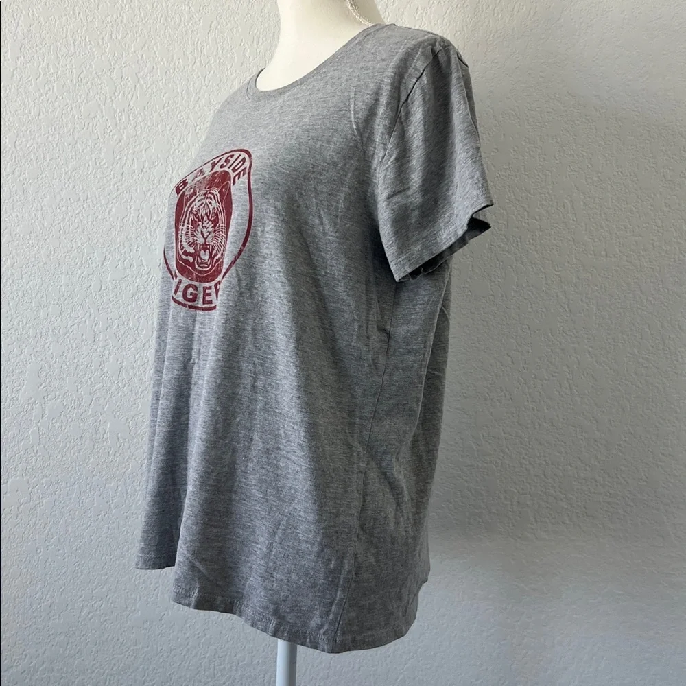 Bayside Tigers Gray Graphic Tee Saved by the Bell Halloween Costume Gildan Large - Picture 3 of 5
